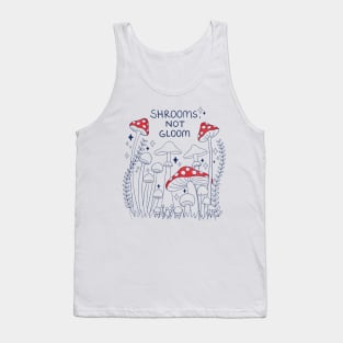 Shrooms, Not Plant (Mushrooms) - Red/Blue Tank Top